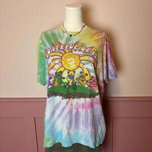 the grateful dead tie dye band tee cotton sz large 2000s numetal